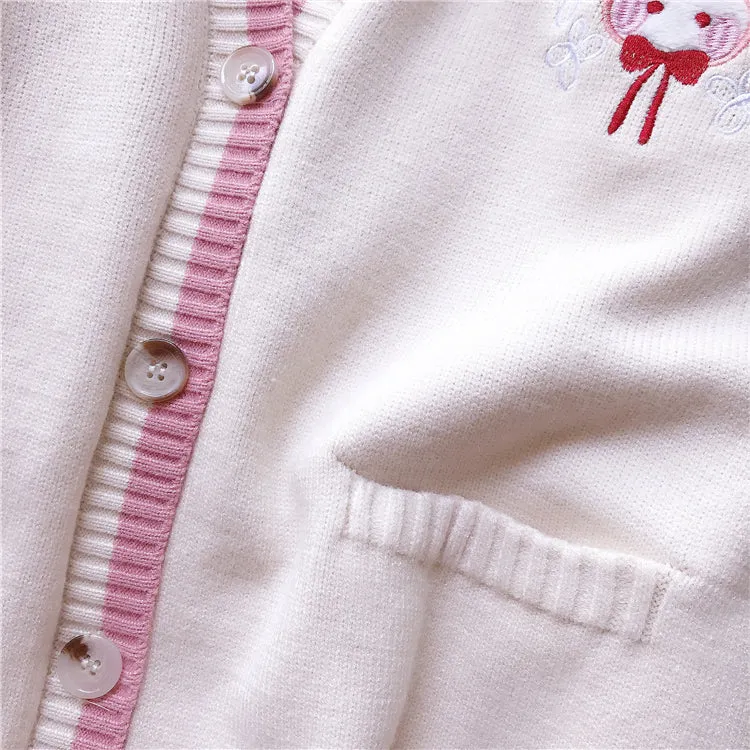 3 COLORS SWEET BUNNY EMBROIDERY SWEATER BY21114