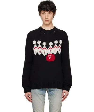 Amiri Black Bowling Sweater