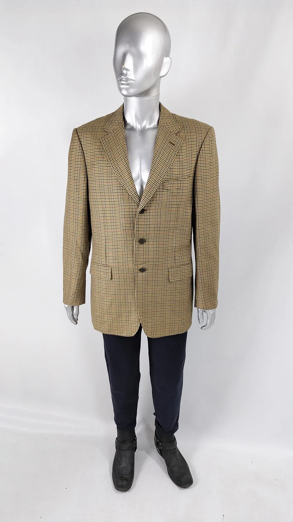 Aquascutum Vintage Wool & Cashmere Mens Blazer, 1990s