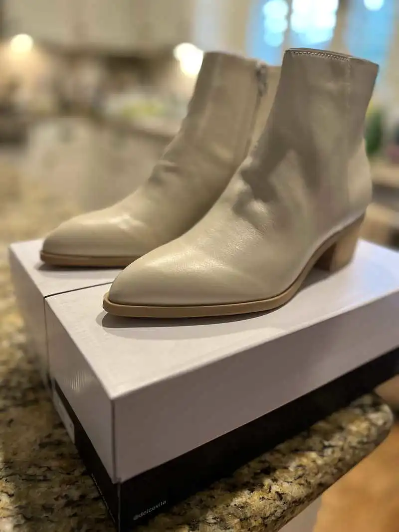 AVALON BOOTIES IVORY LEATHER - re:vita