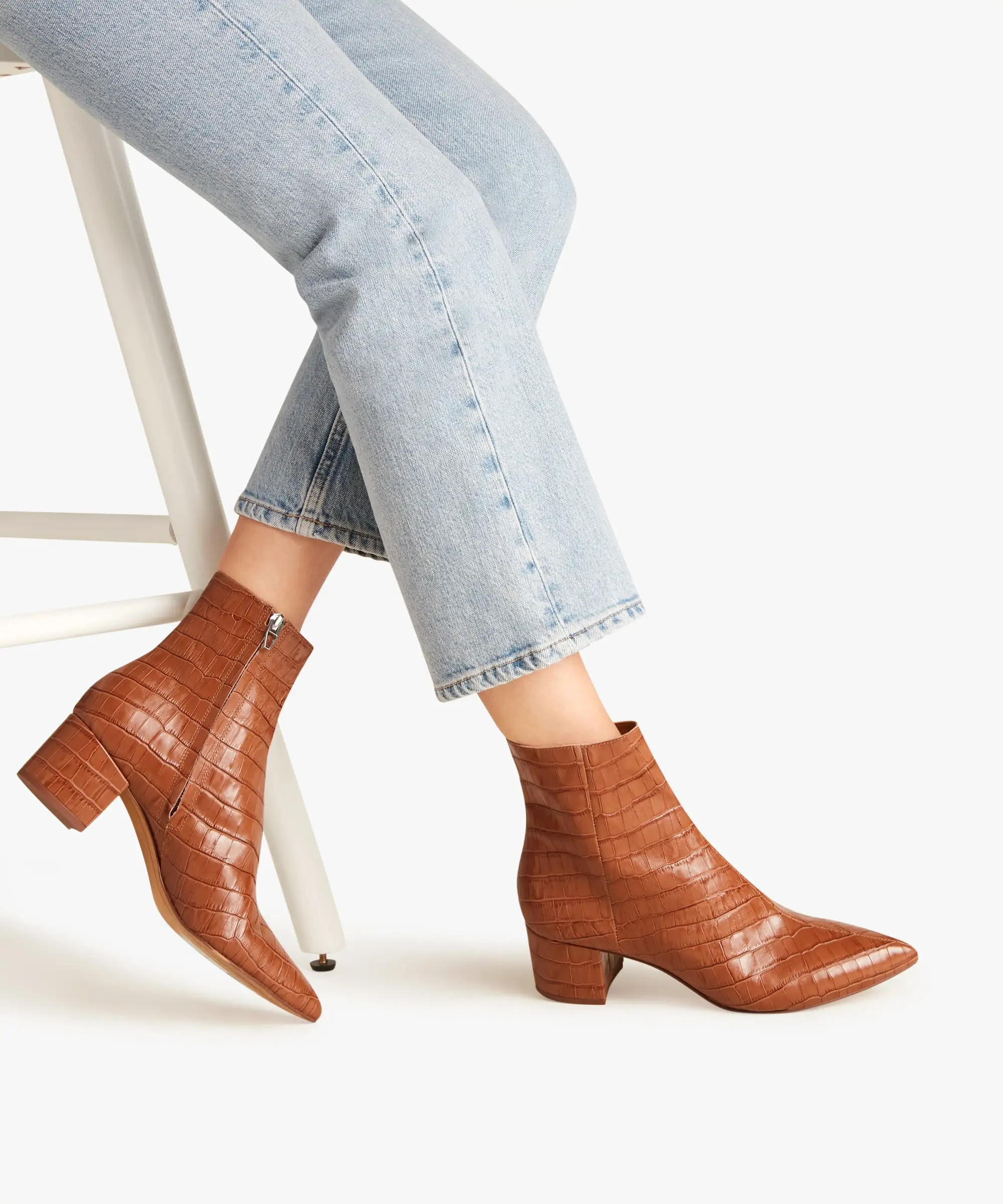 BEL BOOTIES COGNAC CROCO re:vita