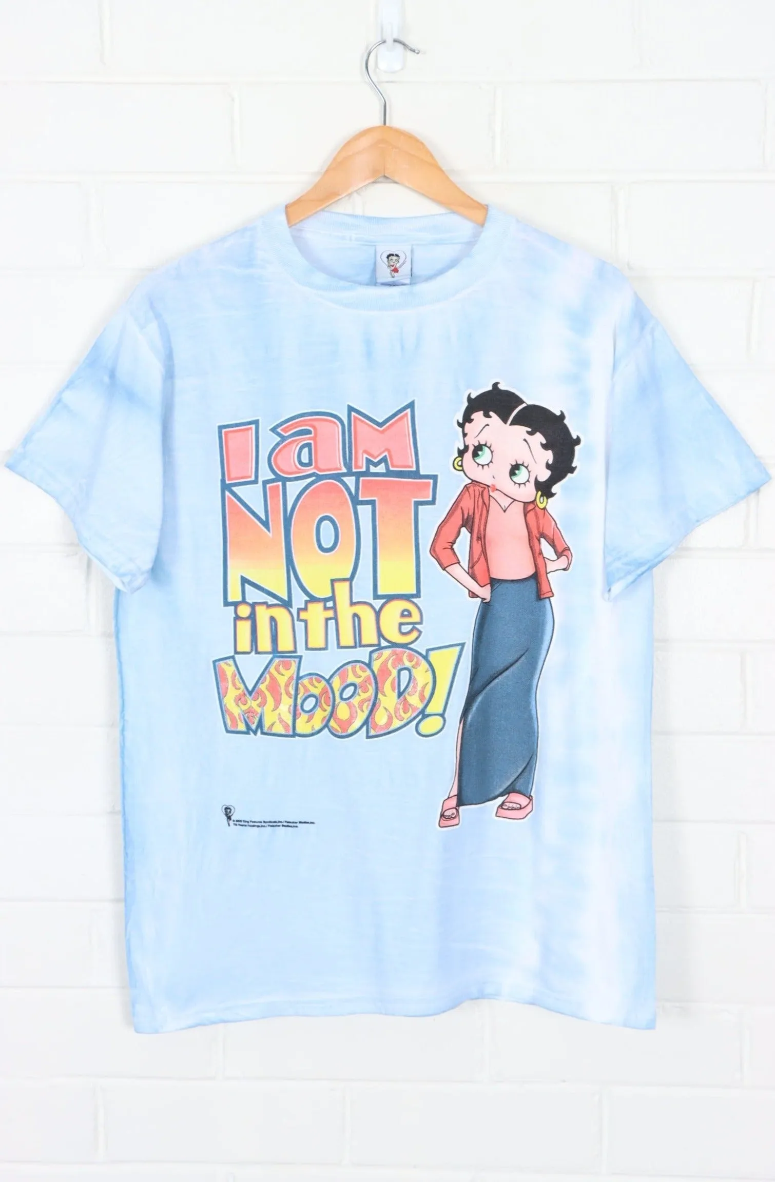 Betty Boop Not in the Mood Tie Dye T-Shirt (L)