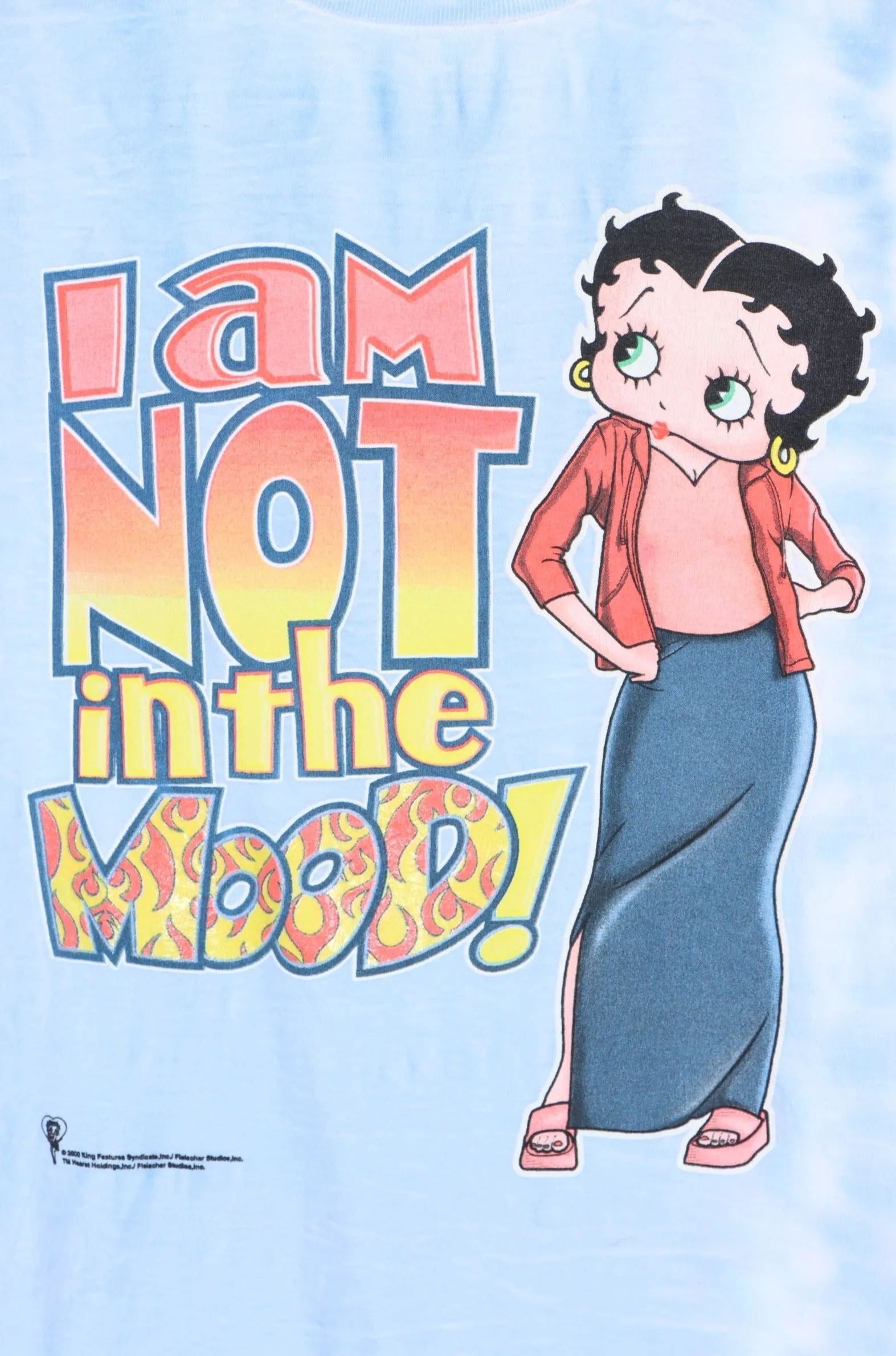 Betty Boop Not in the Mood Tie Dye T-Shirt (L)