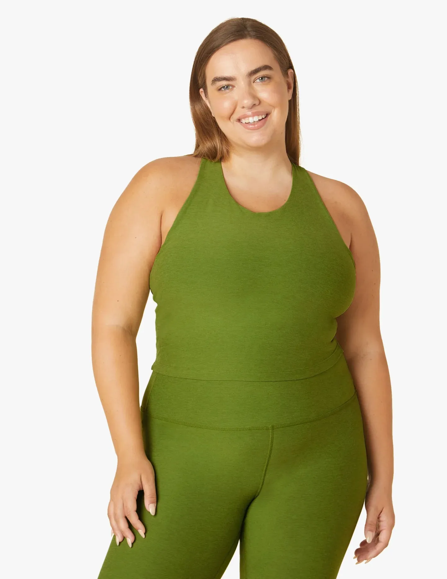 Beyond Yoga Focus Cropped Tank - Fern