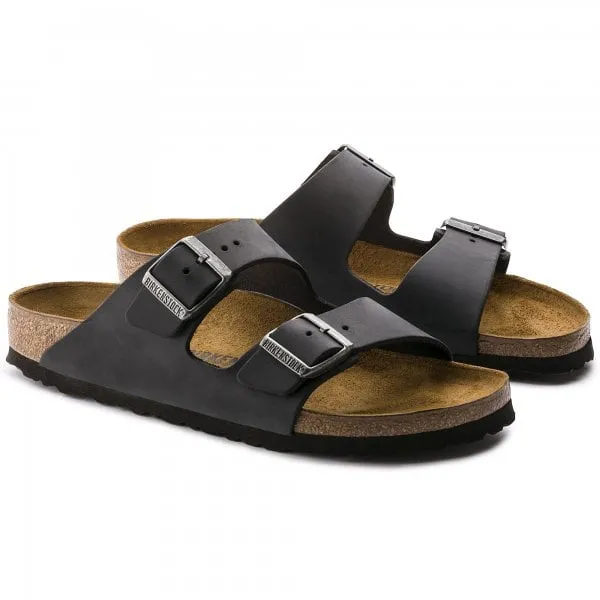 Birkenstock Womens Arizona in Black Oiled Nubuck Leather