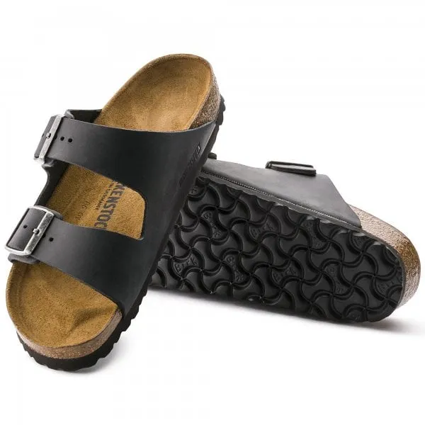 Birkenstock Womens Arizona in Black Oiled Nubuck Leather