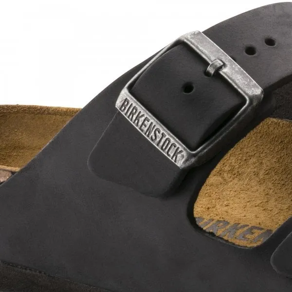 Birkenstock Womens Arizona in Black Oiled Nubuck Leather