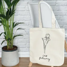 Birth Flower Personalised Tote Bag