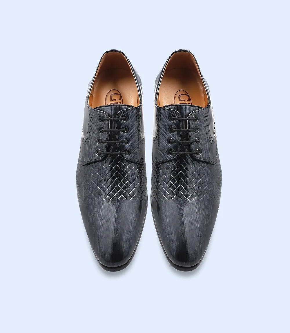 BM4149-SILV/GREY-Men Formal Lace Up's