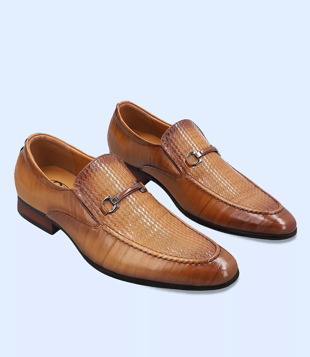 BM4162-BROWN-Men Formal Slip-on's