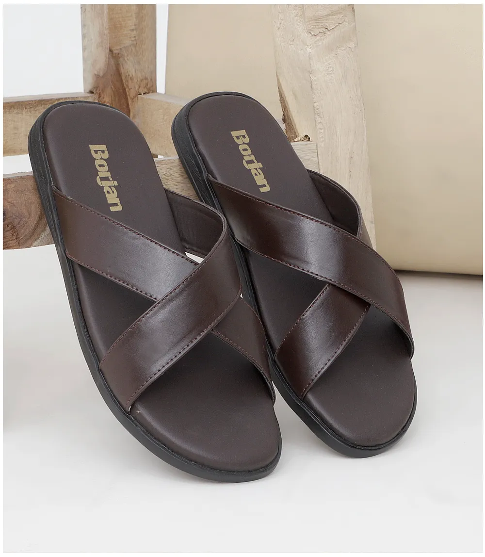 BM4578-BROWN-Men Slipper