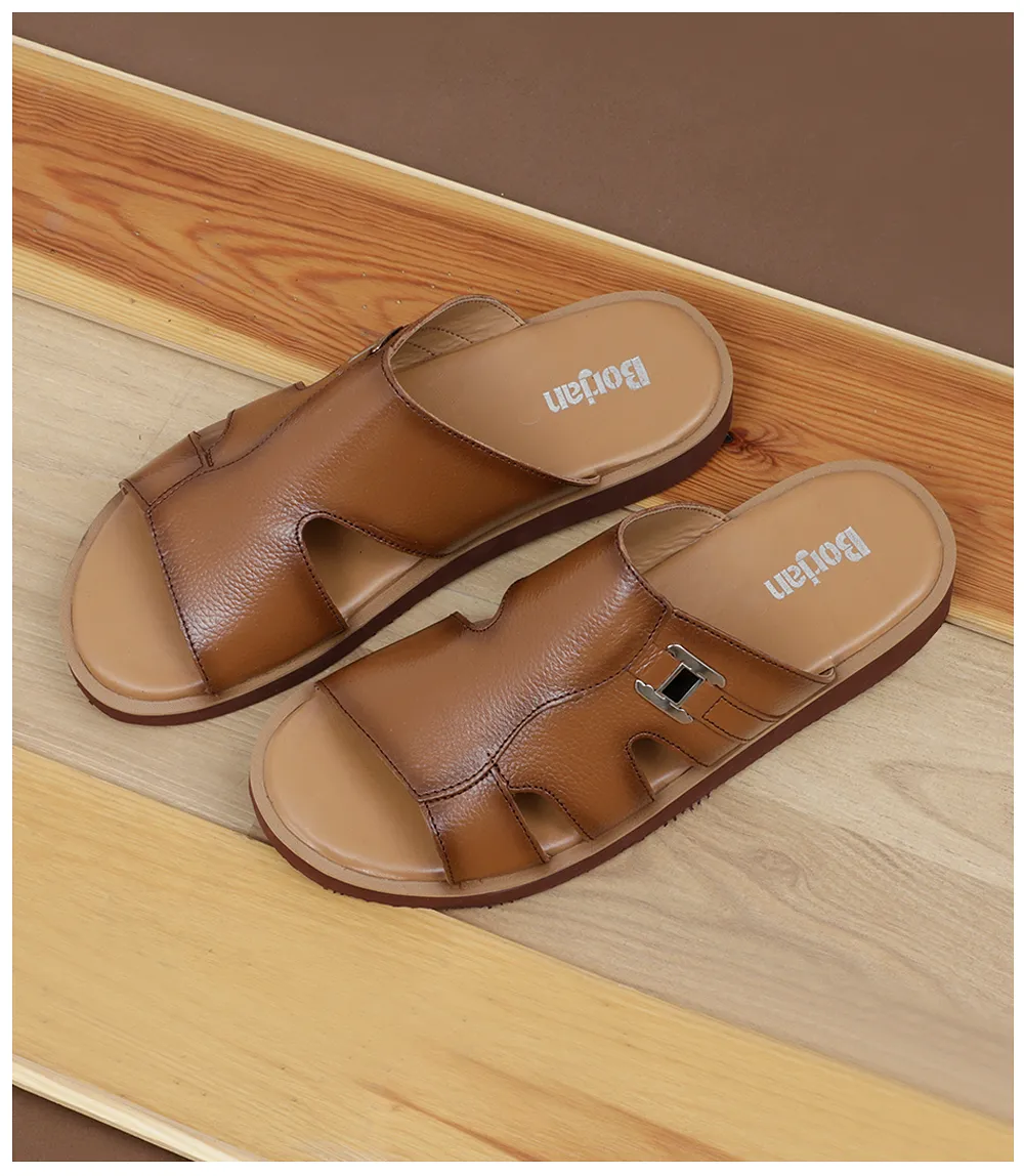 BM4777-TAN-Men Slipper