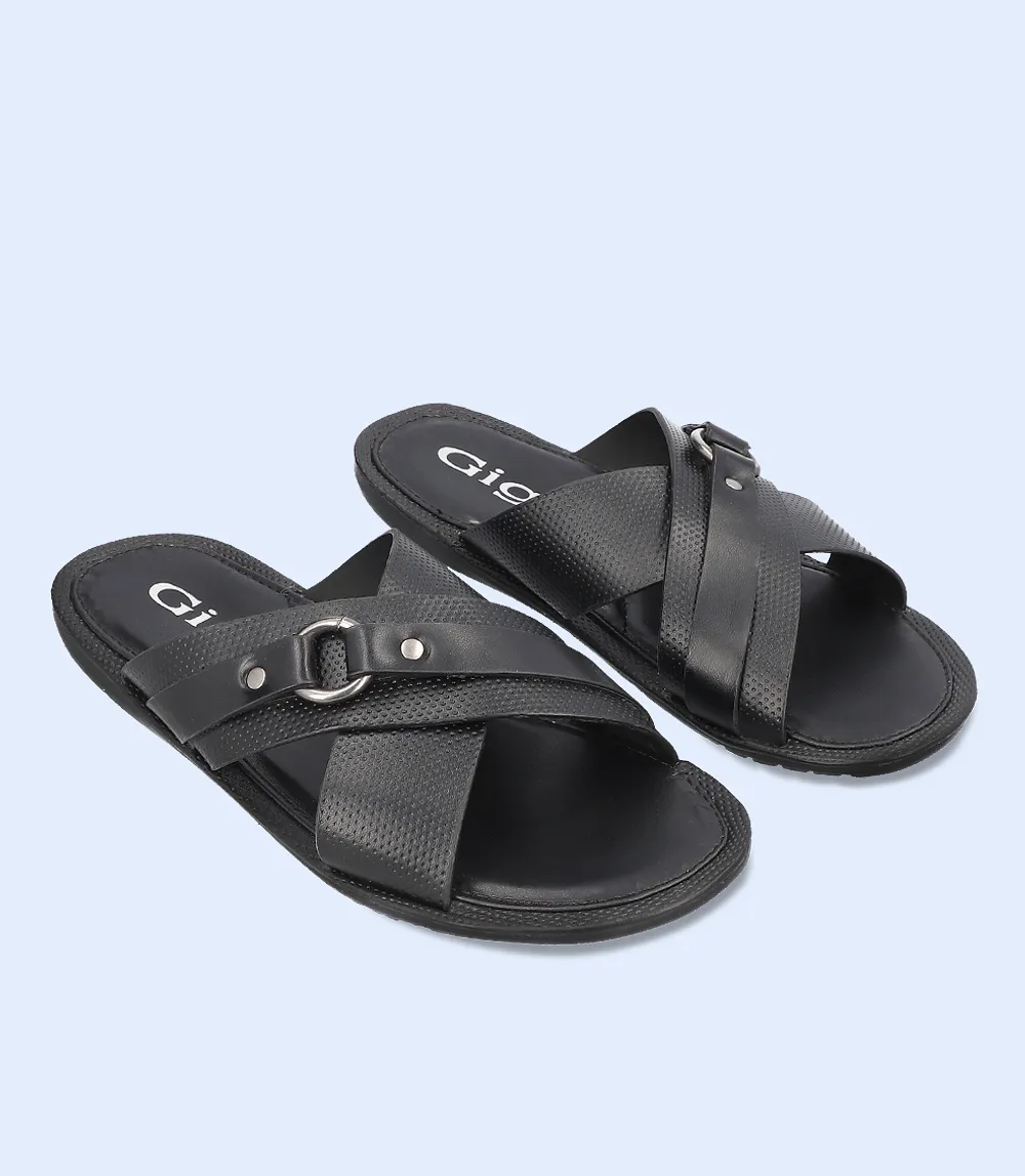 BM4846-BLACK-Men Slipper