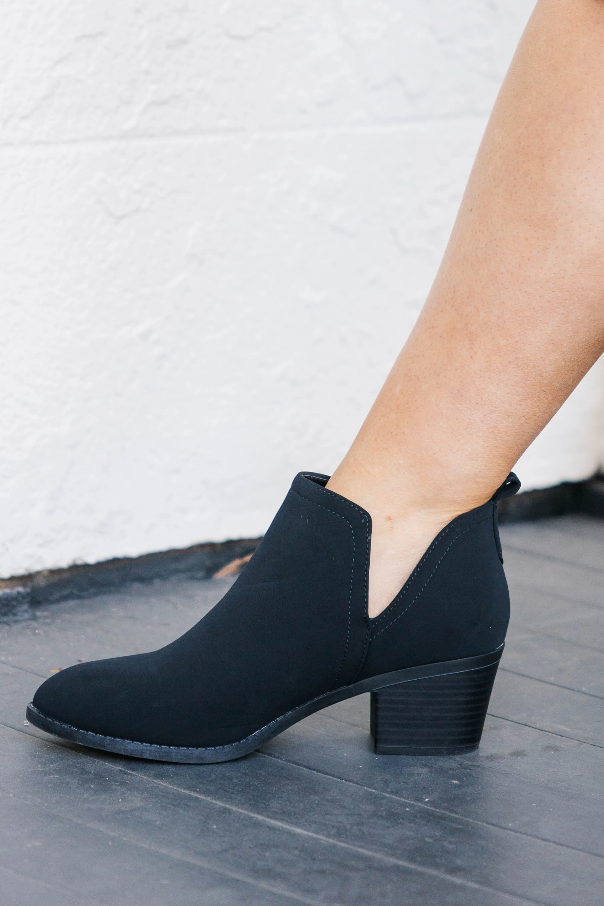 Boots On Worries Off Booties, Black