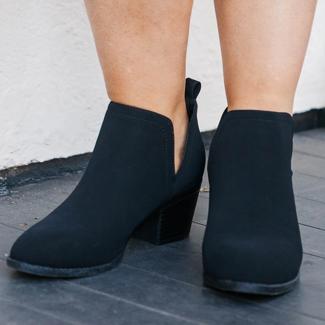 Boots On Worries Off Booties, Black