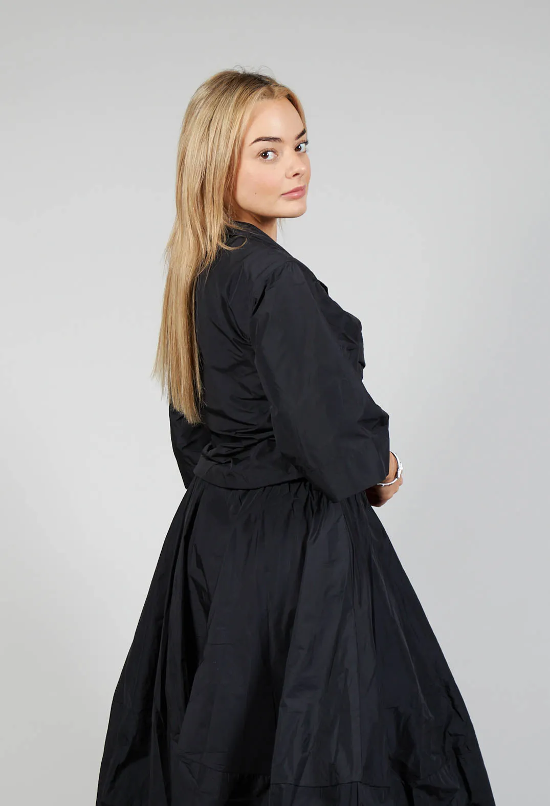 Boxy Wrap Jacket in Black