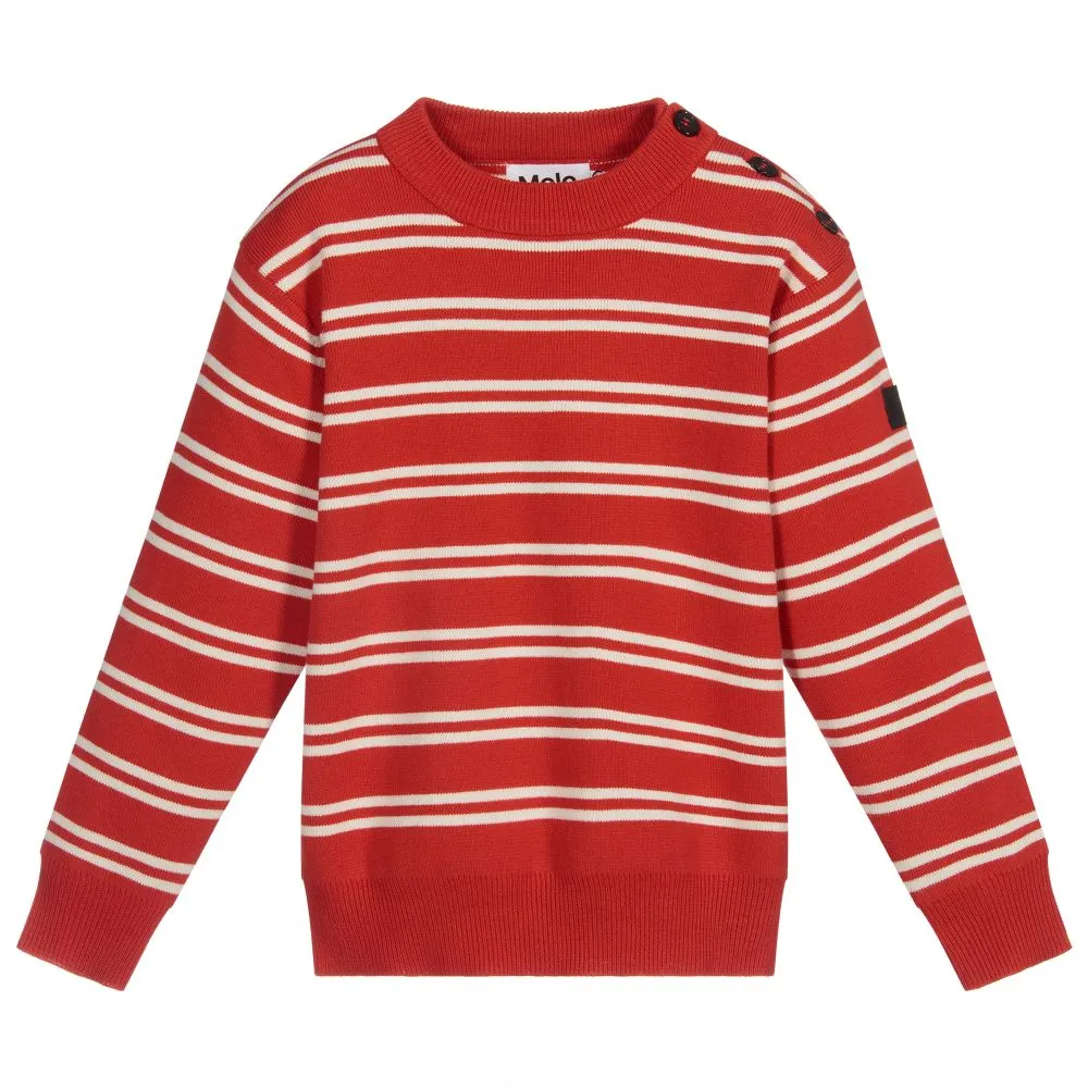 Boys Red Knitted Sweater