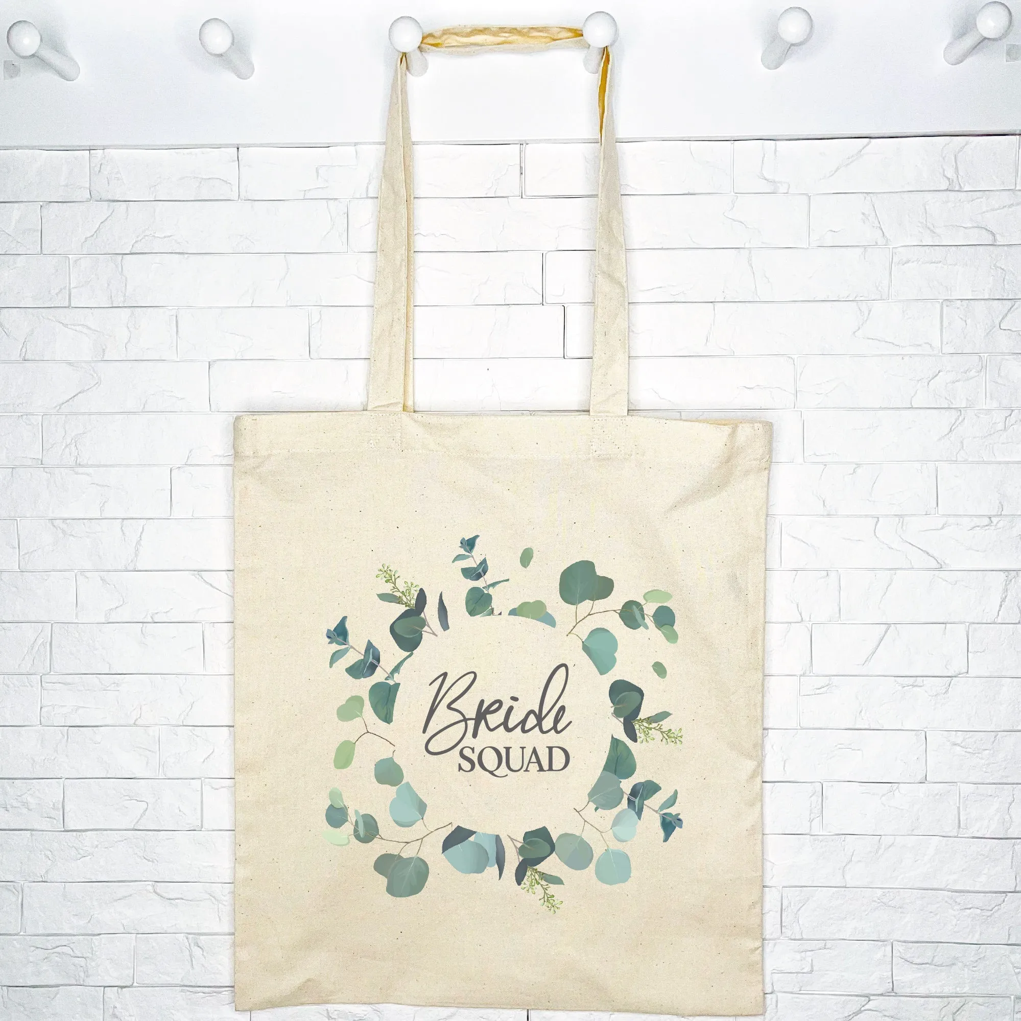 Bride Squad Eucalyptus Wreath Hen Do Tote Bag