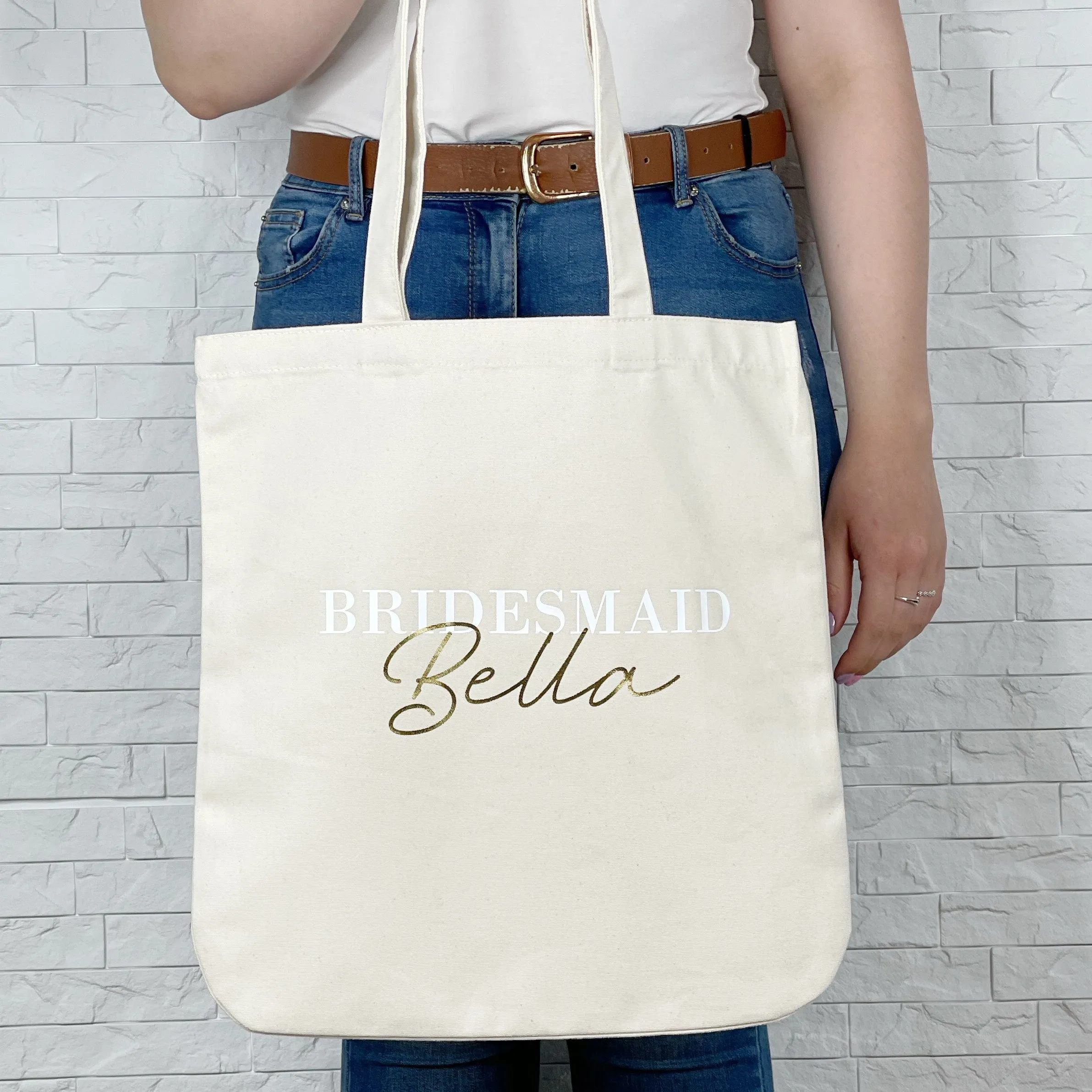 Bridesmaid Personalised Wedding Tote Bag