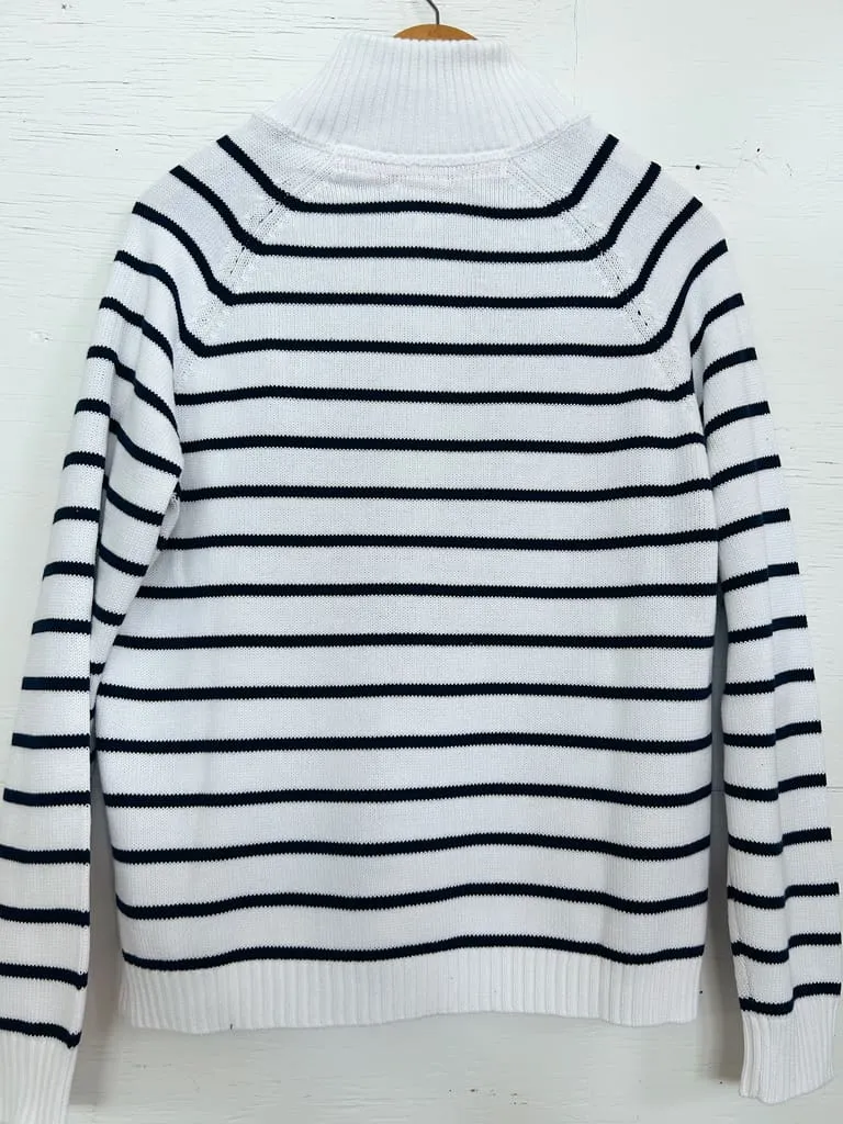 BTG Custom Zip Striped Sweater