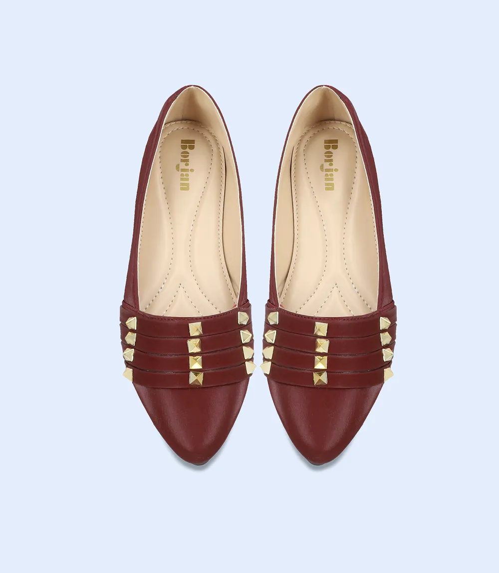 BW6998-MAROON-Women Casual Pumps