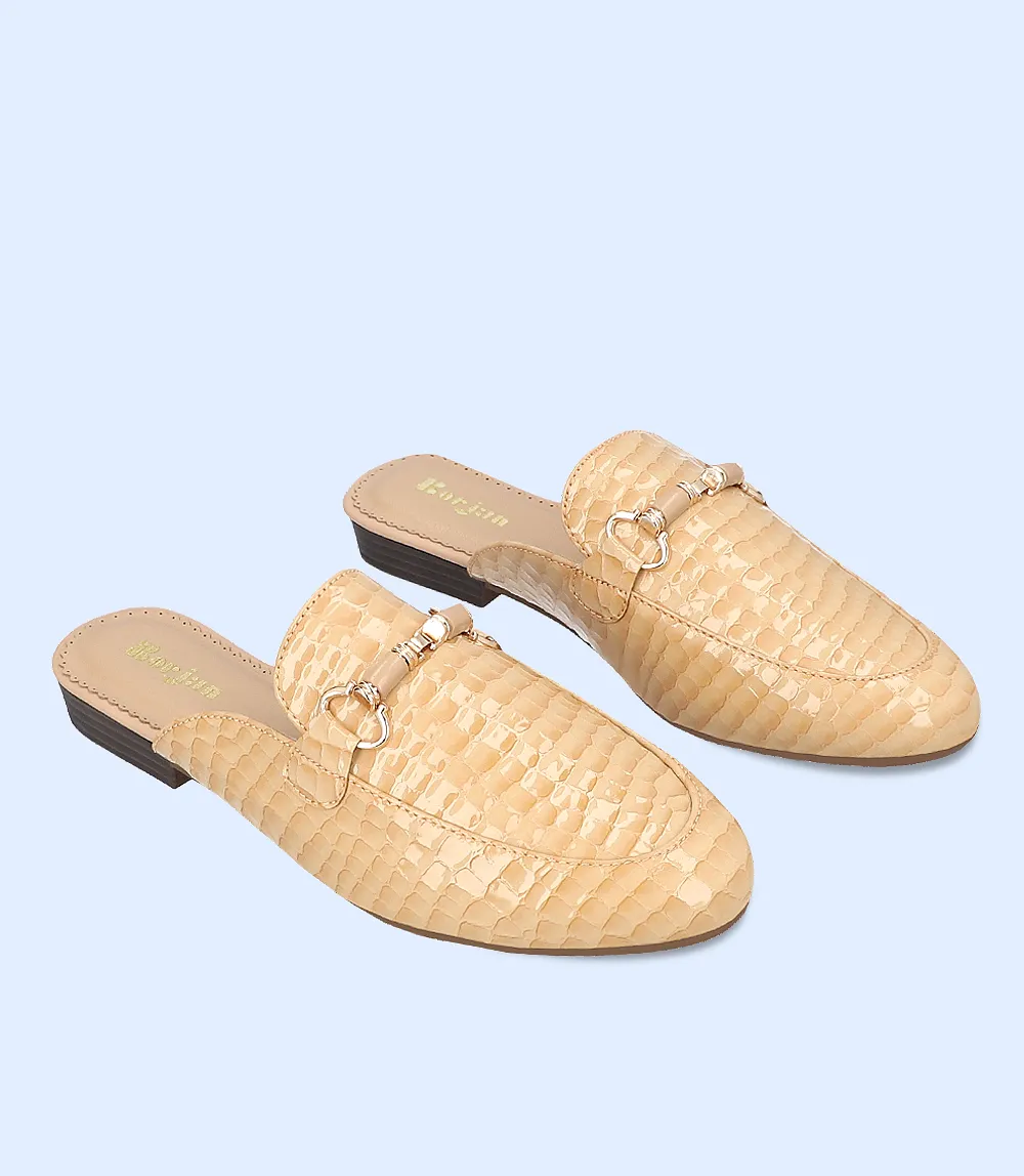 BW8156-BEIGE-Women Casual Mules