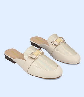 BW8159-OFF WHITE-Women Casual Mules