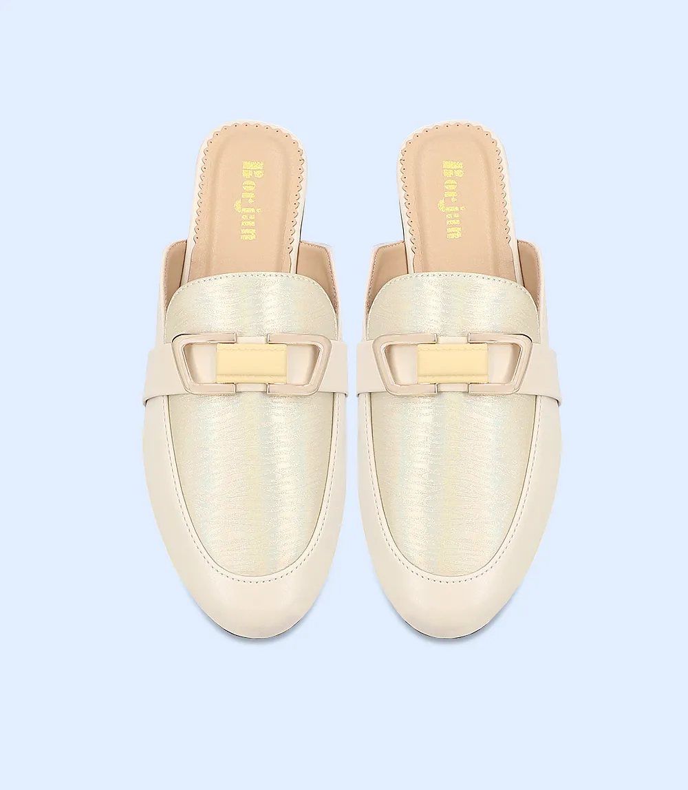 BW8159-OFF WHITE-Women Casual Mules