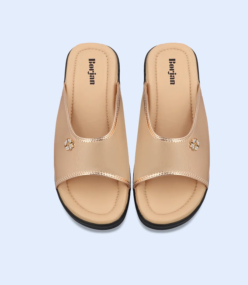 BW8320-CHAMPAGNE-Women Platform Slippers