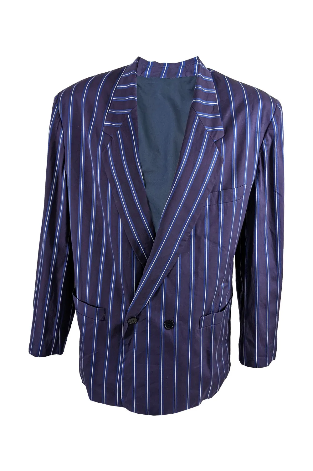 Byblos Vintage Mens Purple & Blue Boating Blazer, 1980s