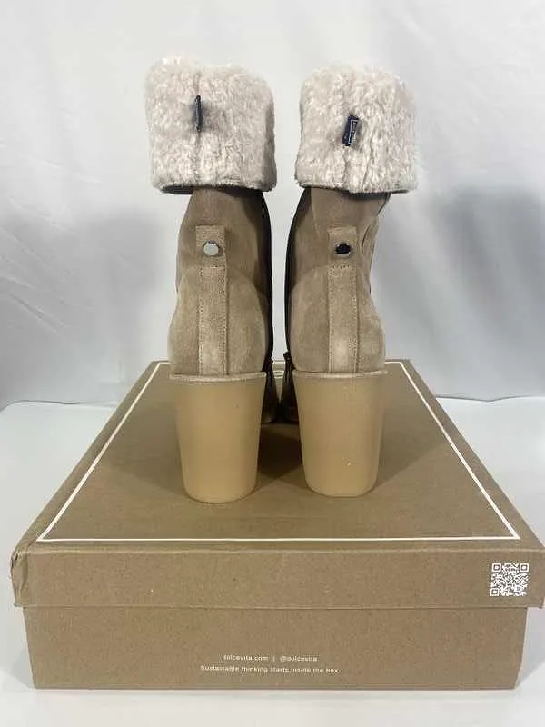 CADDIE PLUSH BOOTS ALMOND SUEDE - re:vita