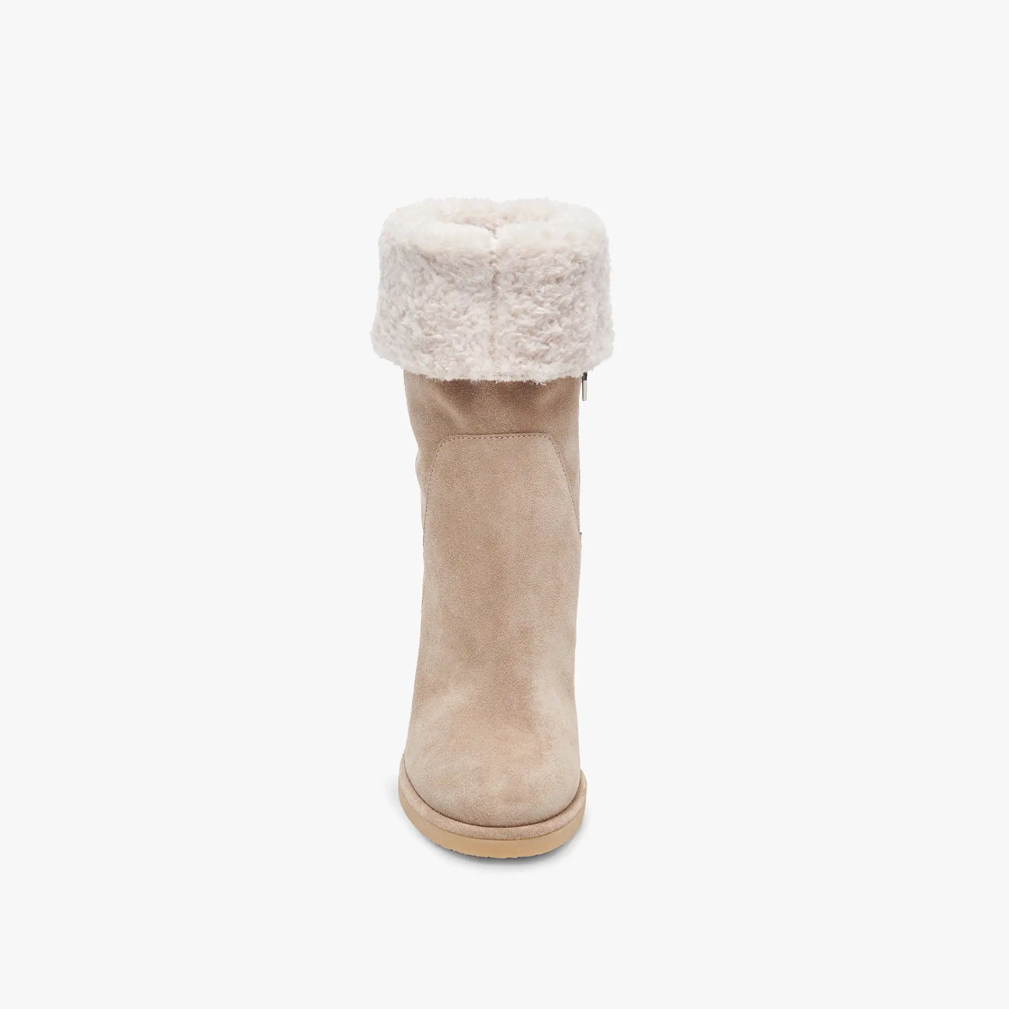 CADDIE PLUSH BOOTS ALMOND SUEDE - re:vita