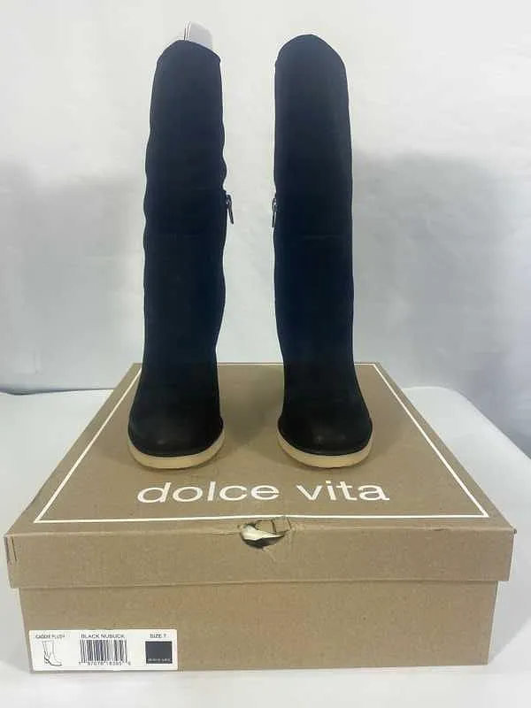 CADDIE PLUSH BOOTS BLACK NUBUCK - re:vita