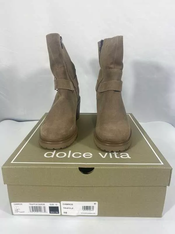 CAMROS BOOTS TRUFFLE SUEDE - re:vita