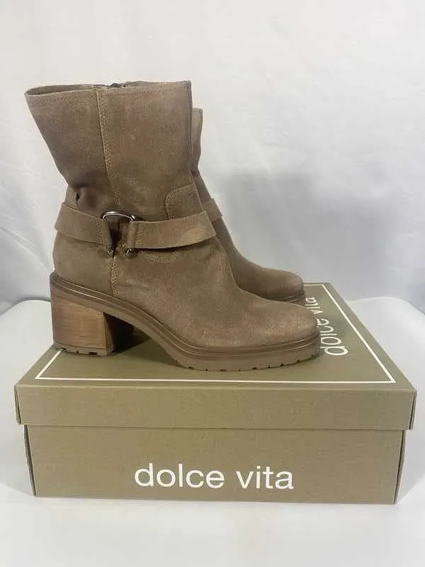 CAMROS BOOTS TRUFFLE SUEDE - re:vita