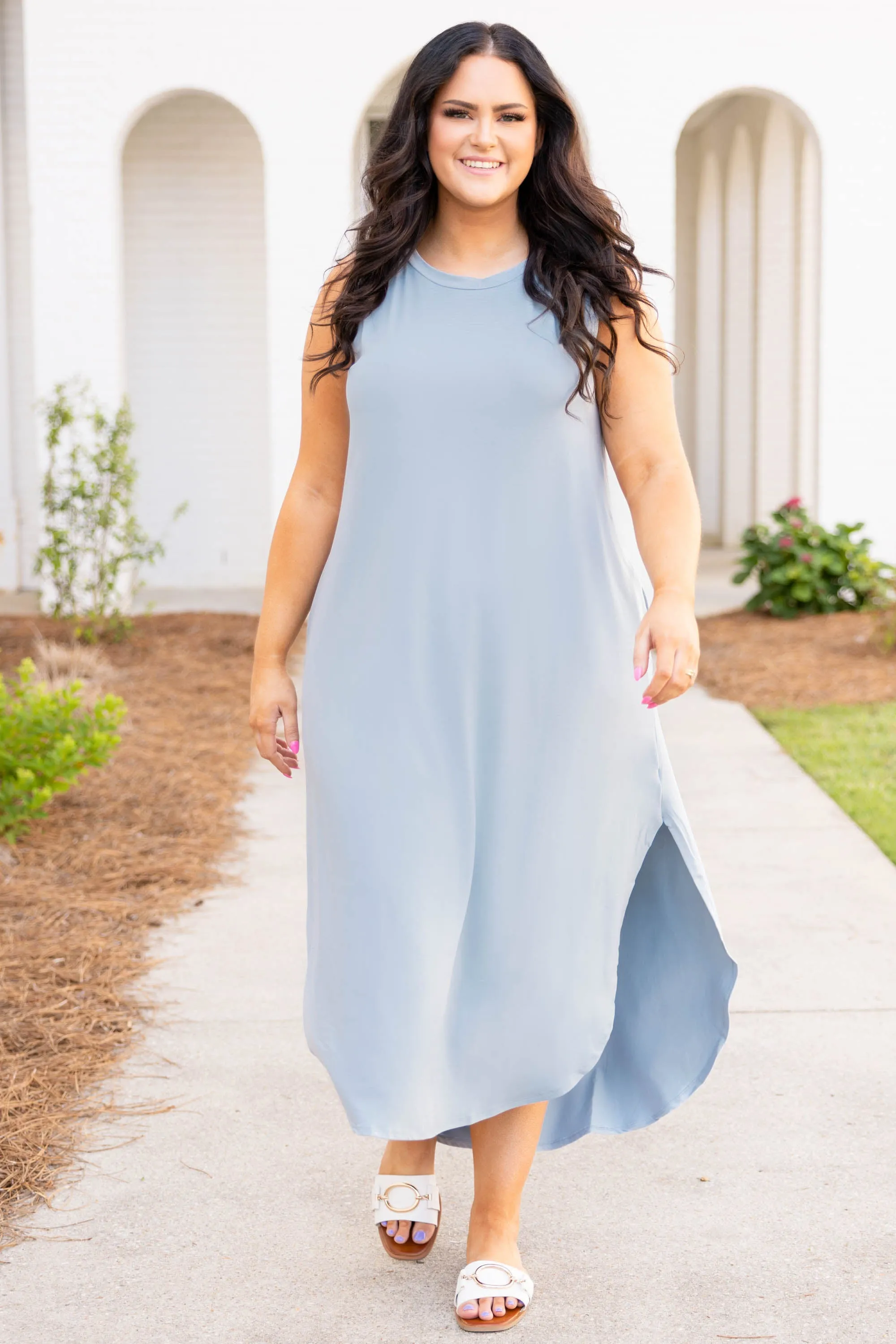 Cannot Imagine Maxi Dress, Ash Blue