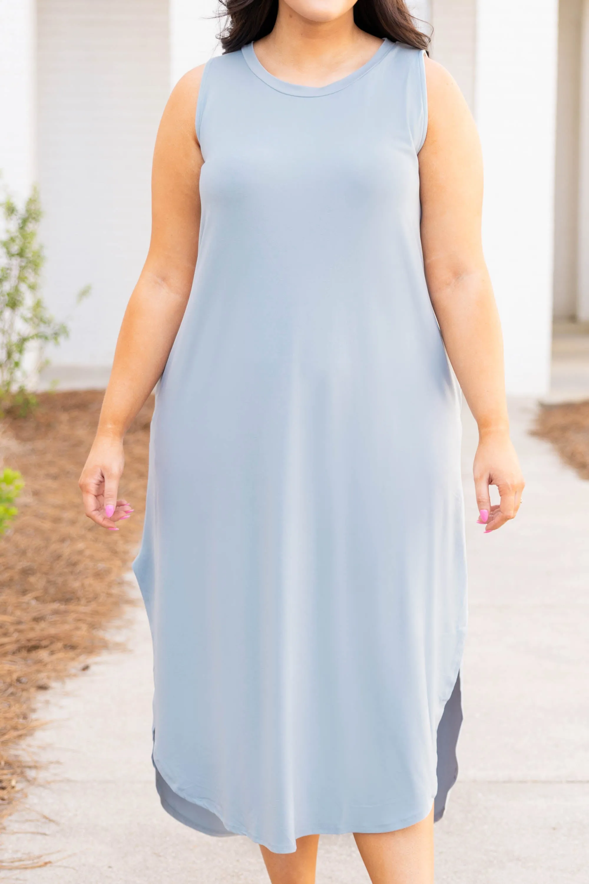 Cannot Imagine Maxi Dress, Ash Blue