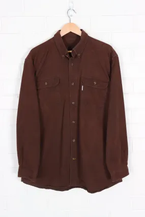 CARHARTT Brown Button Up Heavy Weight Shirt (XXL)