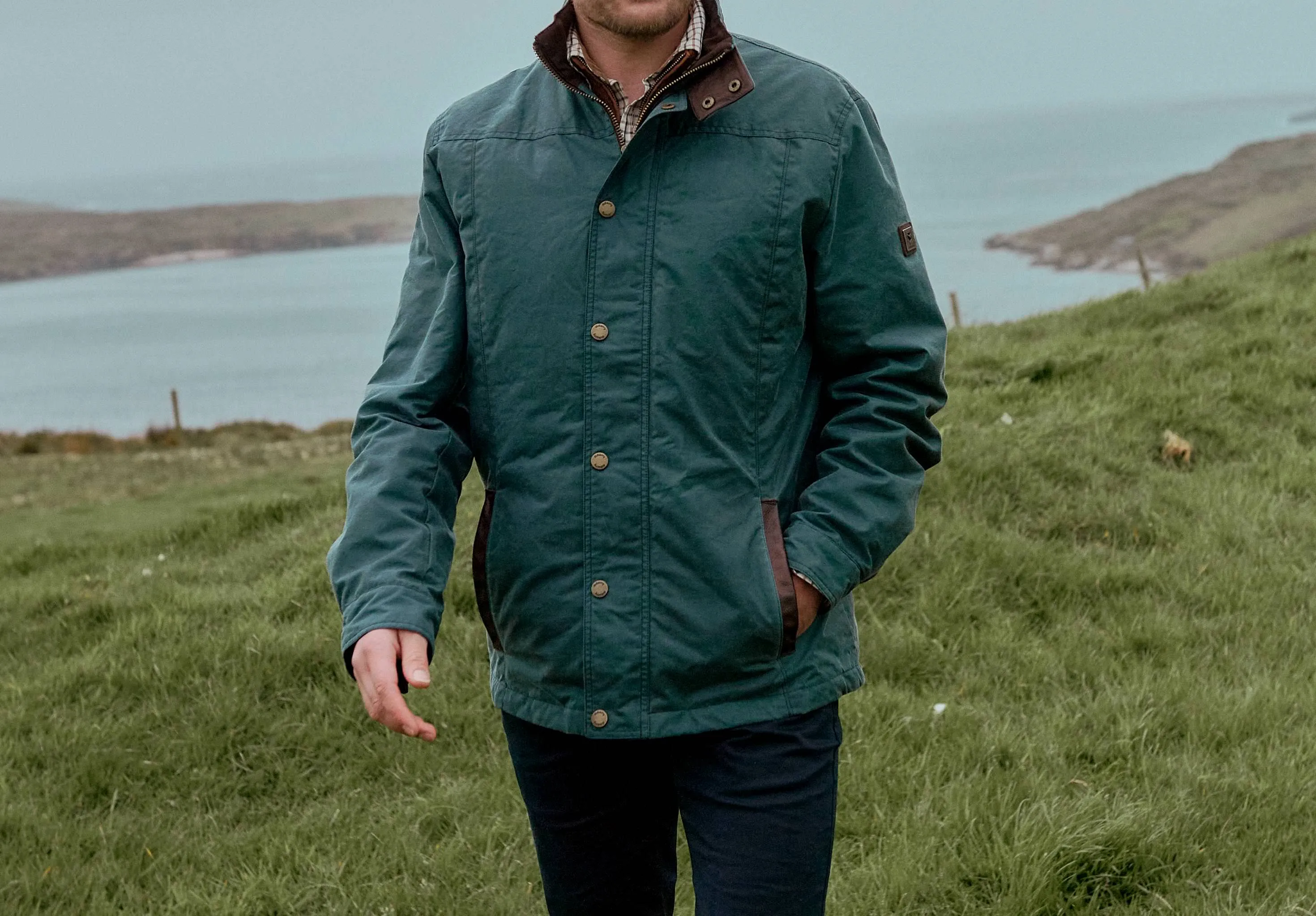 Carrickfergus Wax Jacket - Dark Pebble