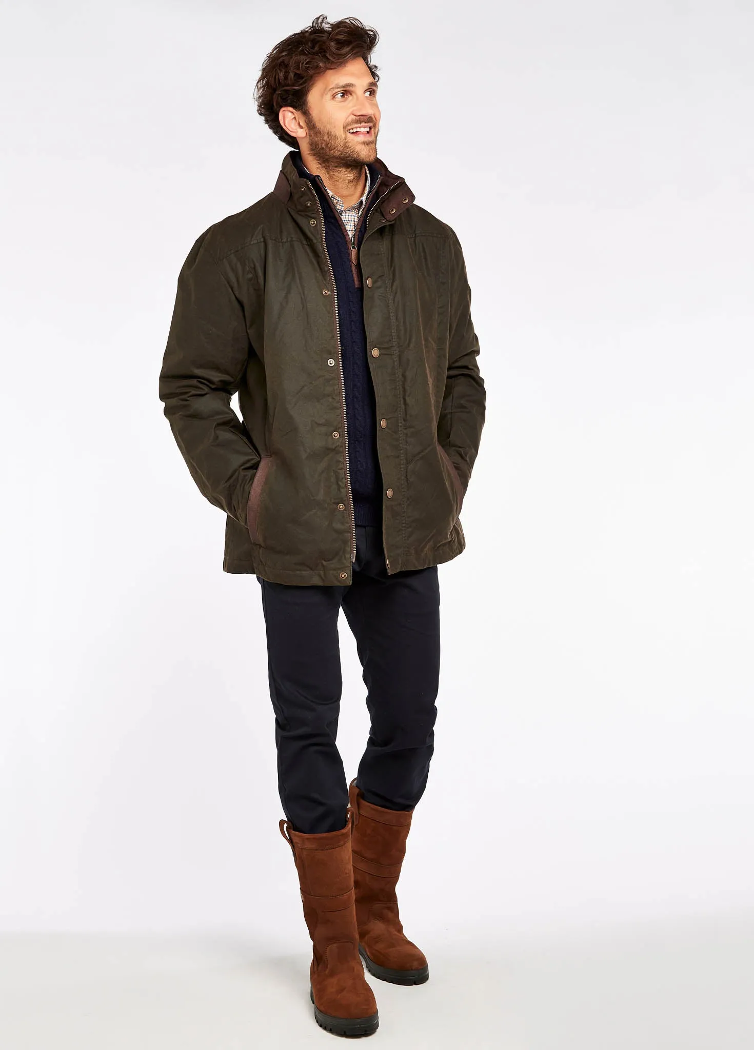 Carrickfergus Waxed Jacket - Olive