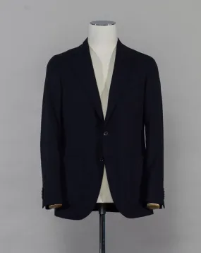 Caruso Wool Panama Jacket / Navy