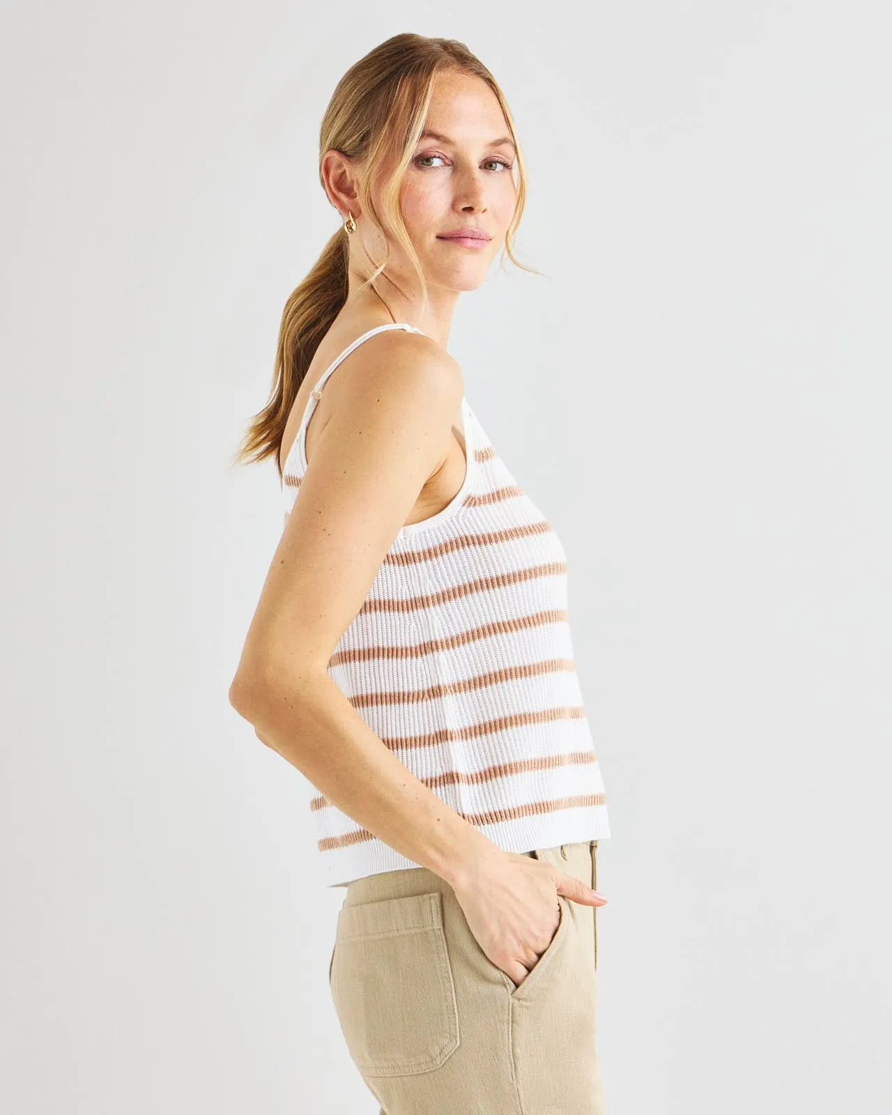 Cashblend Luna Stripe Sweater Tank