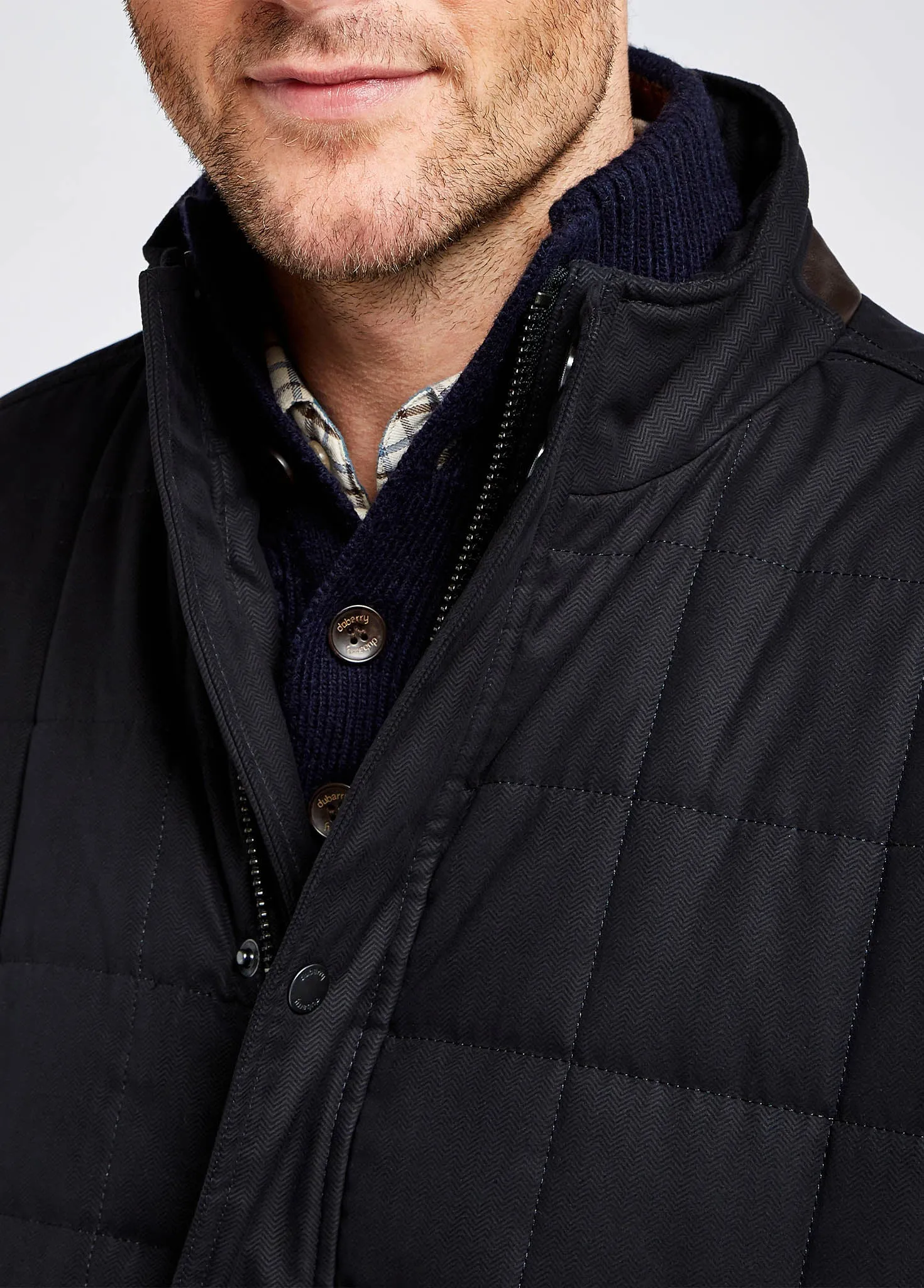 Cashel Quilted Jacket - Navy