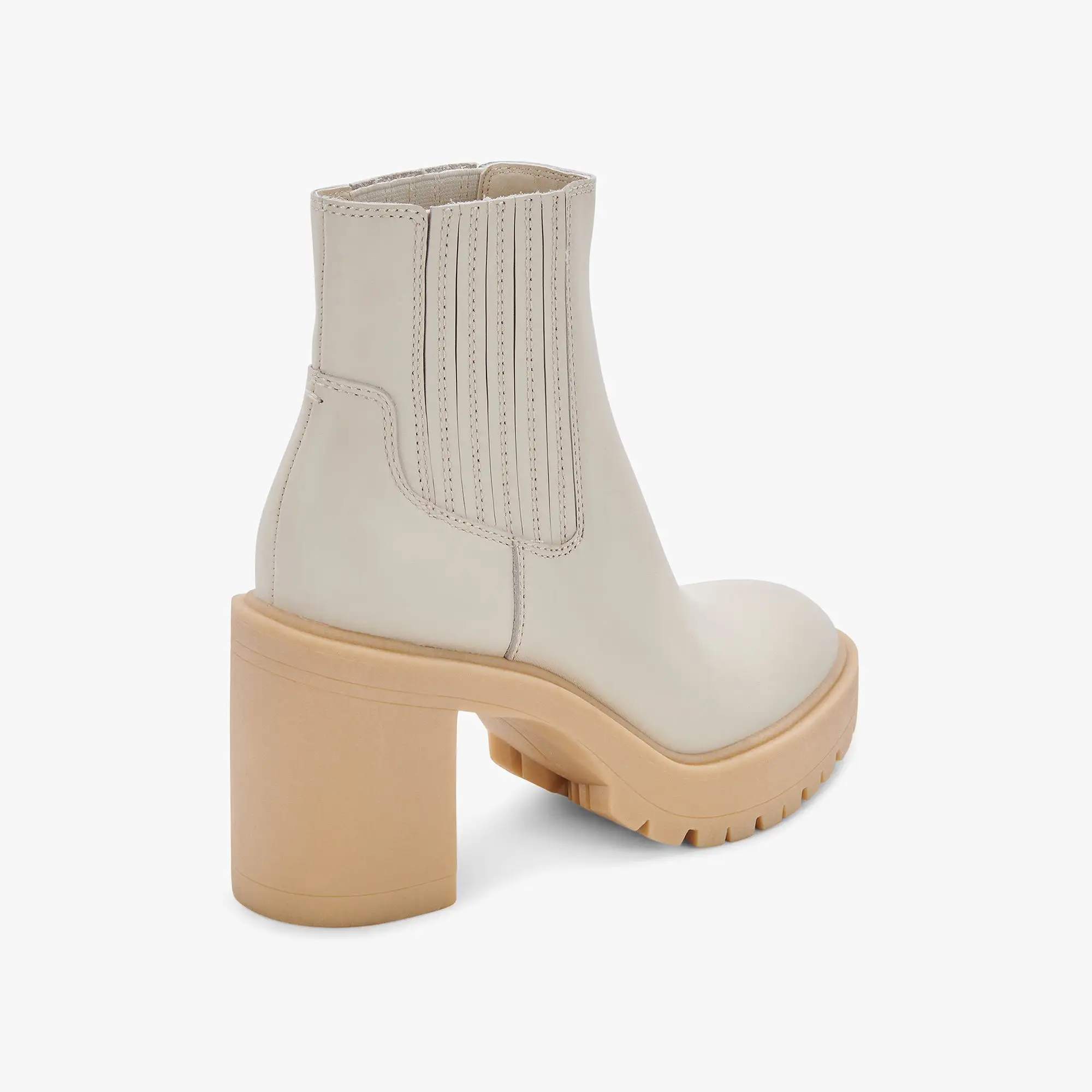 CASTER H2O BOOTIES IN IVORY LEATHER - re:vita