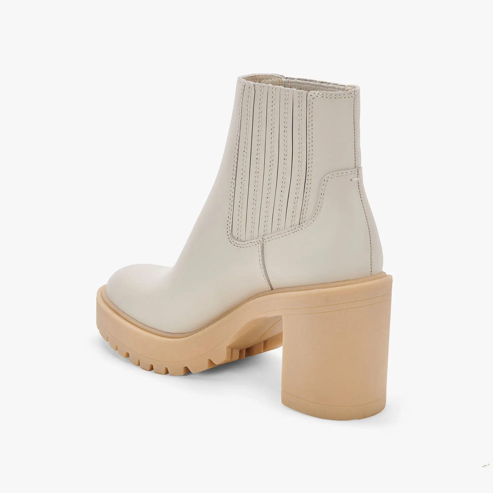 CASTER H2O BOOTIES IN IVORY LEATHER - re:vita