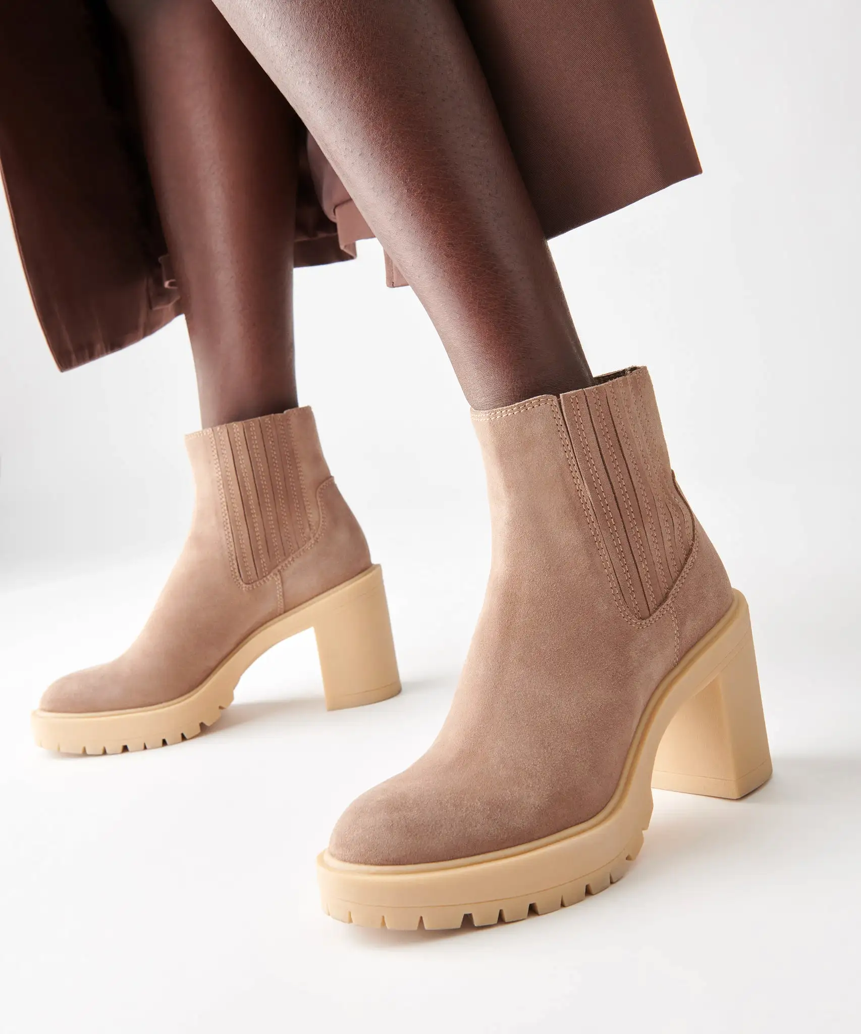 CASTER H2O BOOTIES MUSHROOM SUEDE - re:vita