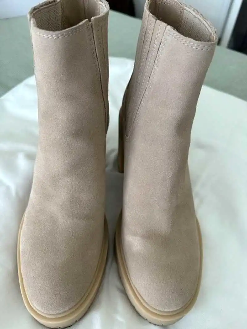 CASTER H2O WIDE BOOTIES DUNE SUEDE - re:vita