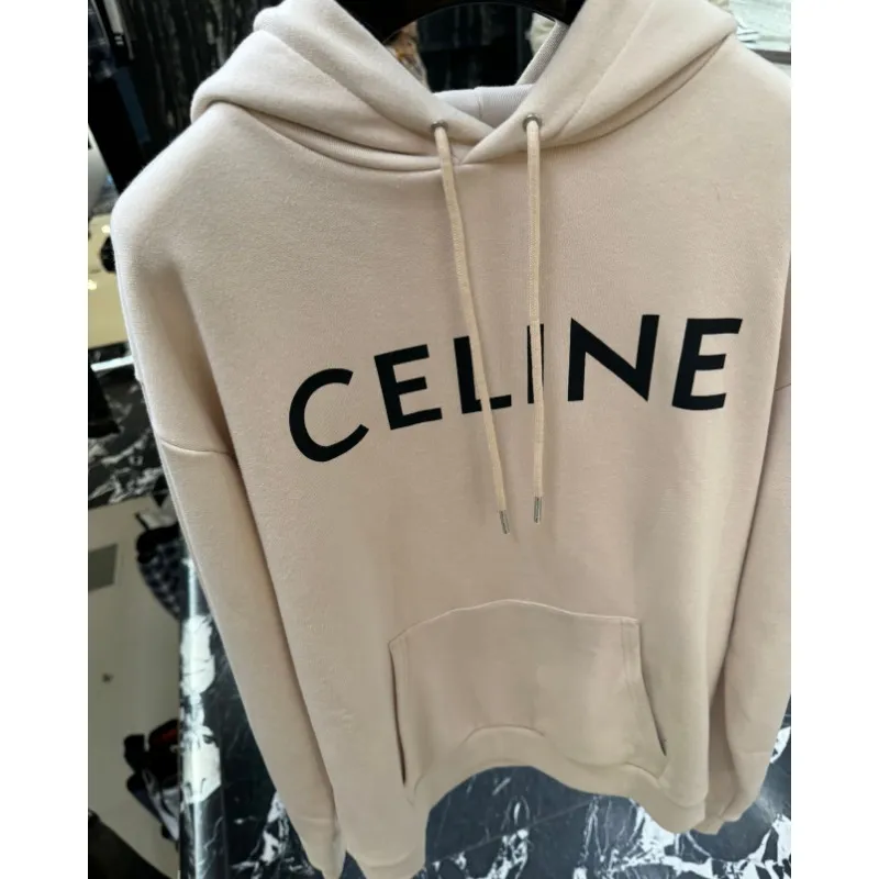 CELINE  |celine loose hoodie in COTTON FLEECE