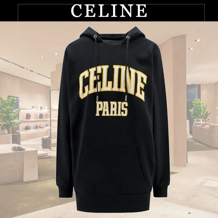 CELINE  |oversized celine hoodie in cotton fleece