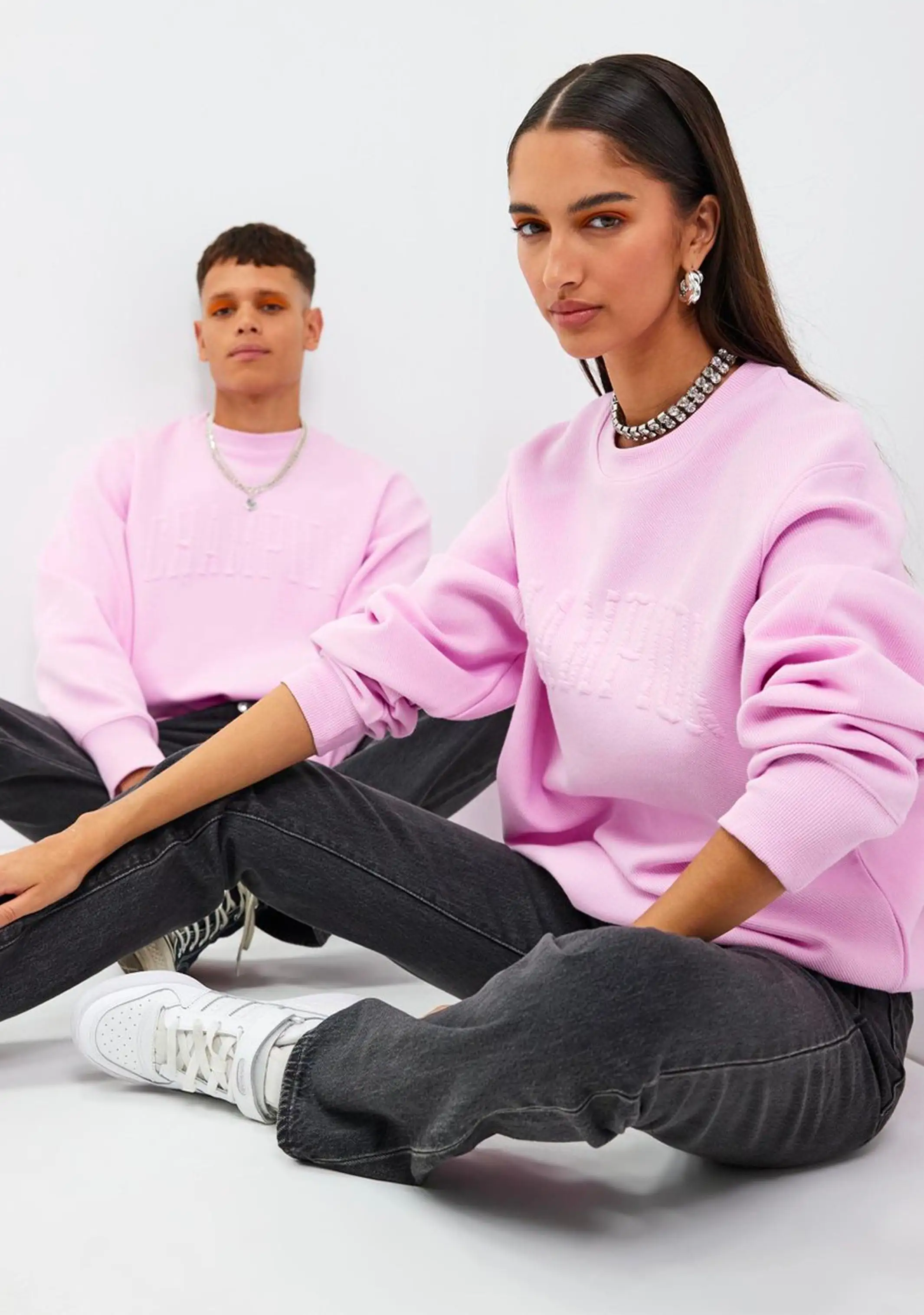 Champion Lifestyle Pride Collection Twill Crew Cotton Pink Posy <br> AUTYN XGR